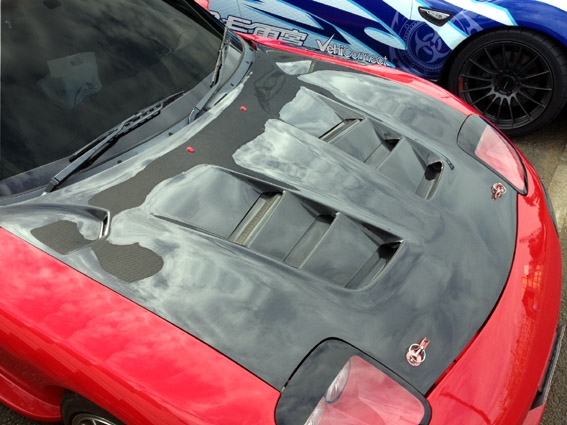 ＲＸ－７ ＦＤ３Ｓ ＲＥ雨宮 ＡＤＨＯＯＤ９ＦＲＰボンネット 純正色塗装 中古品 RX－7 FD3S RE雨宮 ADHOOD9FRPボンネット 純正色