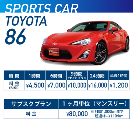 SPORTS CAR TOYOTA 86
